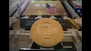 World's largest gold coin on display on Wall Street