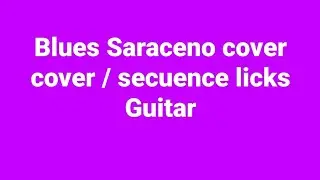 Blues Saraceno licks guitar cover Demo legato licks exemple 2