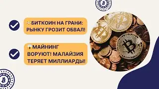 Биткоин на грани: рынку грозит обвал!/ Майнинг воруют! Малайзия теряет миллиарды!