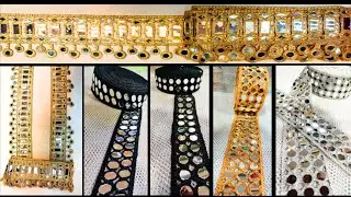 MIRROR WORK LACE || KACH MIRROR LACE DESIGN