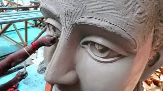 khairatabad Ganesh Making 2021 | Eco Friendly idol Face Making process  at Khairatabad Ganesh 2021