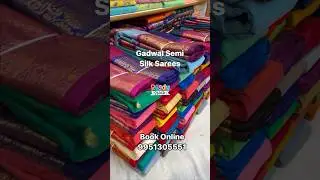 Unlimited Gadwal Semi Silk Sarees Now Available @Jyothisareemandir book WhatsApp on 9951305551