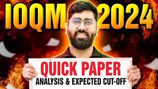 IOQM 2024 | 🔴Live Paper Analysis & Expected cut off | Motion Foundation #ioqm #ioqm2024