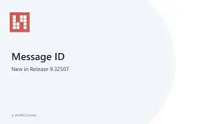 New Feature in Release 9.32507: Message ID