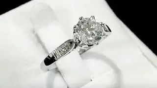 1.25 ct Diamond and Platinum Solitaire Ring - Vintage and Contemporary - AC Silver A5409