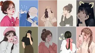 Cute Girl Stylish Dp Photos | Attitude Girl Cartoon Dpz | Stylish Girls images/Wallpaper/picture/dps