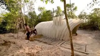 Build The King Worm House Secret Underground and Waterfall System Swimming Pool
