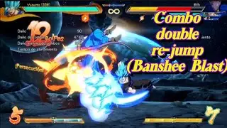 Dbfz - Vegito combo re-jump from BANSHEE BLAST