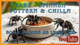 Baby Spinnen f&uuml;ttern & chillen