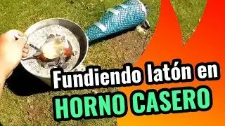 Fundiendo latón en horno casero para hacer un redondo (Ésta vez sí)