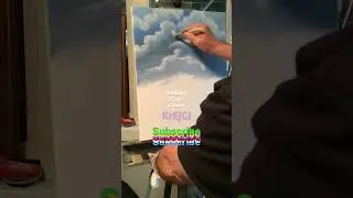 Cloud technique that works #paintwithrick #funpainting #art #makingclouds #artist #KrEjCi