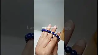 6mm Lapis Lazuli &lsquo;Simplicity&rsquo; Bead Bracelet 925 Silver
