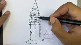 How to Draw a Big Ben: Simple Tutorial