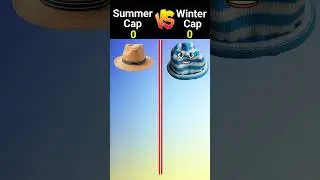 Summer Cap Vs Winter Cap ❓#shorts