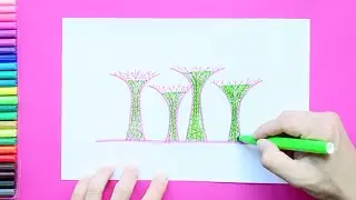 How to draw Gardens by the Bay, Singapore