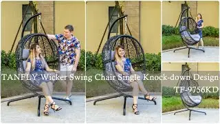 TANFLY Wicker Swing Chair Single Knock down Design TF-9756KD