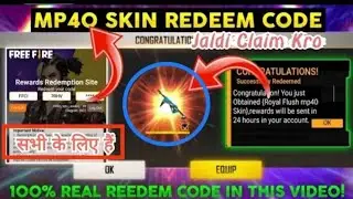 Free Fire Redeem Code Today || Blue Poker MP40 Redeem Code || FF Redeem Code Today