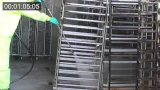 Euro Pumps Cleaning Bakery Racks in Real Time