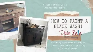 How To Paint Wash With One Color On A Old Dresser! A Simple DIY Painting Project!