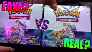 Fake Pok&eacute;mon Brilliant Stars Booster Box! Comparing to Real Booster Box