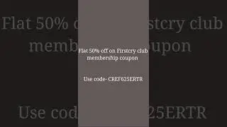Get 50% off on firstcry club membership .code CREF625ERTR #firstcry #firstcryshopping #firstcryhaul