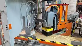 Builders Automation CNC Stair Machine doing landing cuts at custom depth.