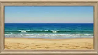 Frame TV Art Serene Ocean Beach with Gentle Waves