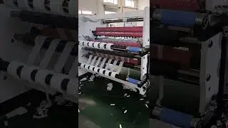 HJY FQ06B  double shafts tape slitting rewinding machine for medical tape  #slittingrewindingmachine