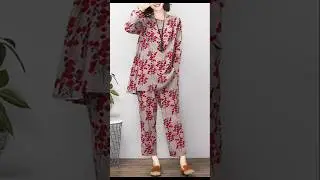 Printed 2 piece dress designs 🥰#fashion #viralvideo #youtubeshorts
