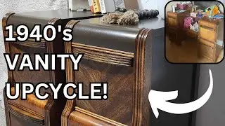 Repurposed Vanity TRANSFORMED! / 1940's Vintage Vanity turned Nightstands