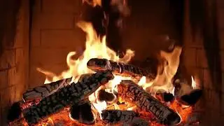 Best Burning Fireplace 🔥 Cozy Crackling Logs Sound (4K) | Calmverse