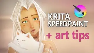 Tips To Quickly Improve your Art - Krita speed painting (Time-lapse) + commentary