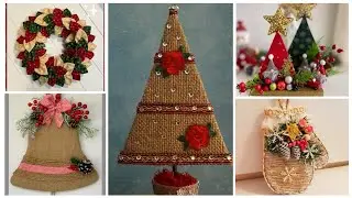 ✨Epic💯 DIY Christmas Burlap Jute Craft Ornaments 🍃 | Handmade Jute Craft Decoration Ideas 🎄