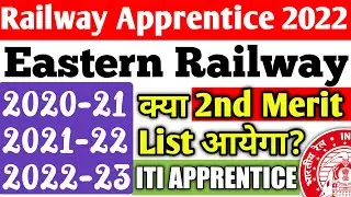 Eastern Railway Apprentice 2022 | क्या 2nd Merit List आएगा, ITI Pass Railway Apprentice