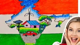 Evergreen India Drawing/Poster on Evergreen India/India in 2030 Poster Drawing/Evergreen India