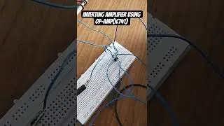 inverting amplifier using op-amp             #electronics #Breadboard #opamp #circuit