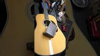 LR Baggs HiFi Pickup install on a Martin HD-35.#acoustic #martin #guitar #guitartok #guitartech