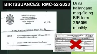 BIR UPDATES: OPTIONAL Filing of BIR VAT Returns form 2550M. No need to file 2550M #BIR #2550m #2550q