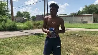 D1 college wide receiver and running back agility ladder foot work workouts