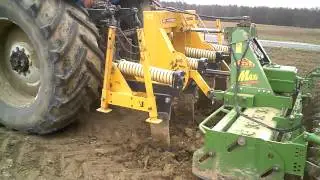 Agrisem Combiplow 38  + brona aktywna, kamienie