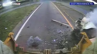 VIDEO NOW: Car slams into garbage truck in East Providence