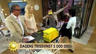 Kolla in Triss-vinnarens sköna segergest! - Nyhetsmorgon (TV4)