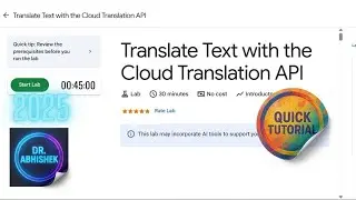 [2025] Translate Text with the Cloud Translation API  |GSP049   #qwiklabsarcade2025