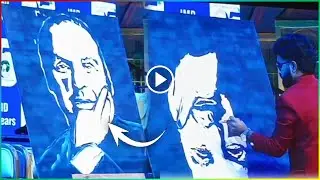 Dhirubhai Ambani Painting Drew By Sand Artist At Reliance Family Day Event !