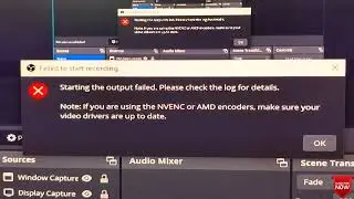 How to fix Failed  To Start recording OBS Studio