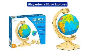 Construct 3D Rotating Earth Globe | Playautoma Globe Explorer | DIY Project for School | Age 6+