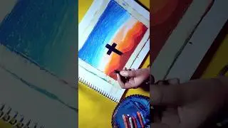 good Friday Drawing #holycross #drawing #oilpastel #oilpasteldrawing