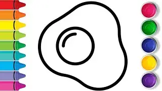 How to draw a Fried Egg, step by step tutorial!