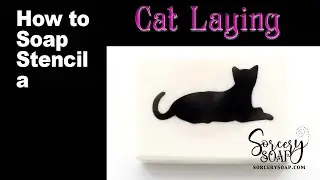 Stencil a Laying Cat | Soap