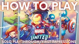 Marvel United Full TUTORIAL and Solo PLAYTHROUGH!!